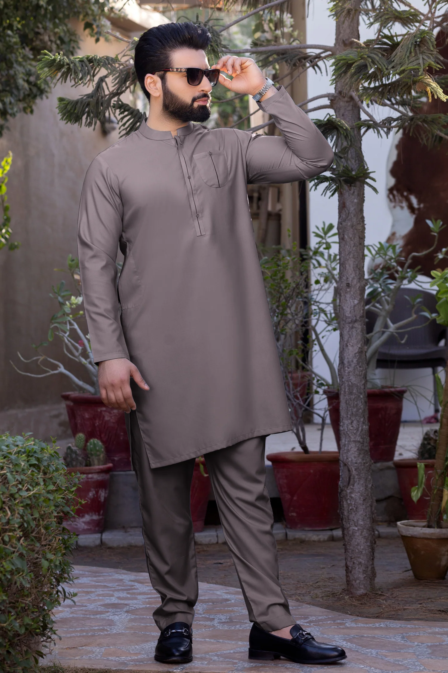 Ashgrey Pocket Stitched Kurta Trouser - Image 2