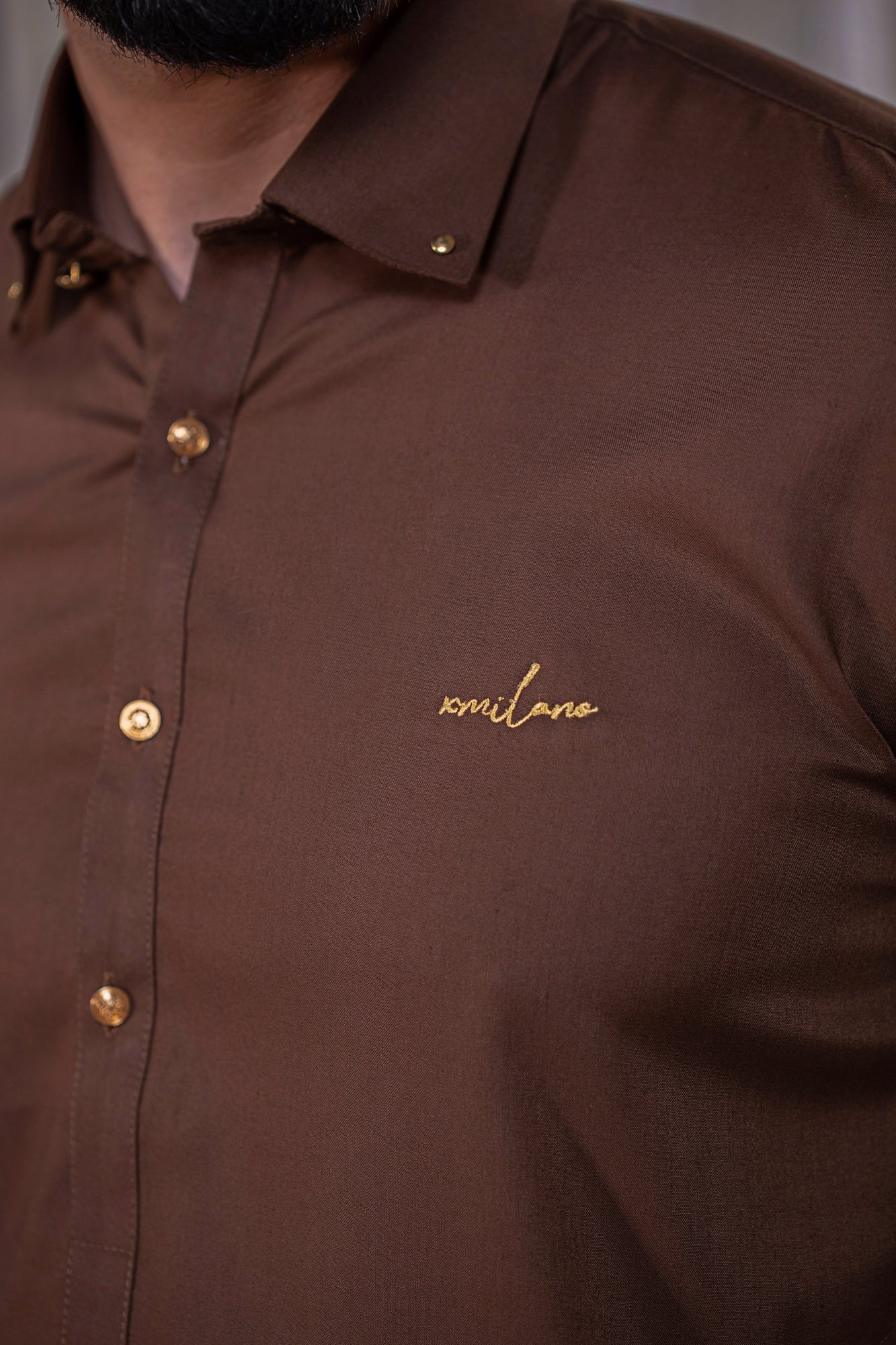 Signature Stitched Suit with Trouser - Chocolate Brown - Image 2
