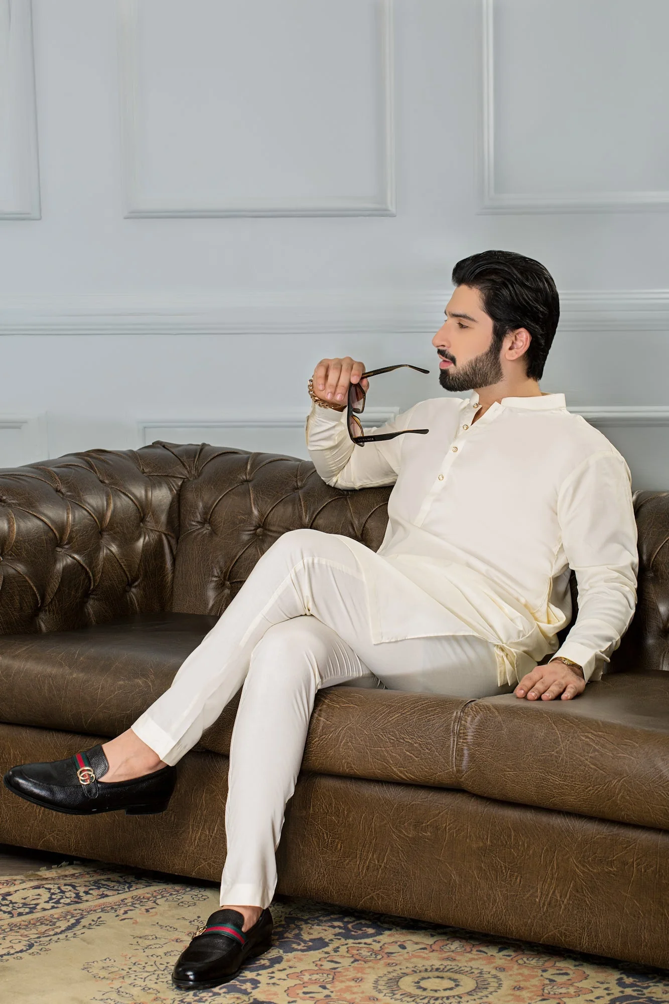 Festive Collection Stitched All Season Blended Ban Suit - Boski - Image 3