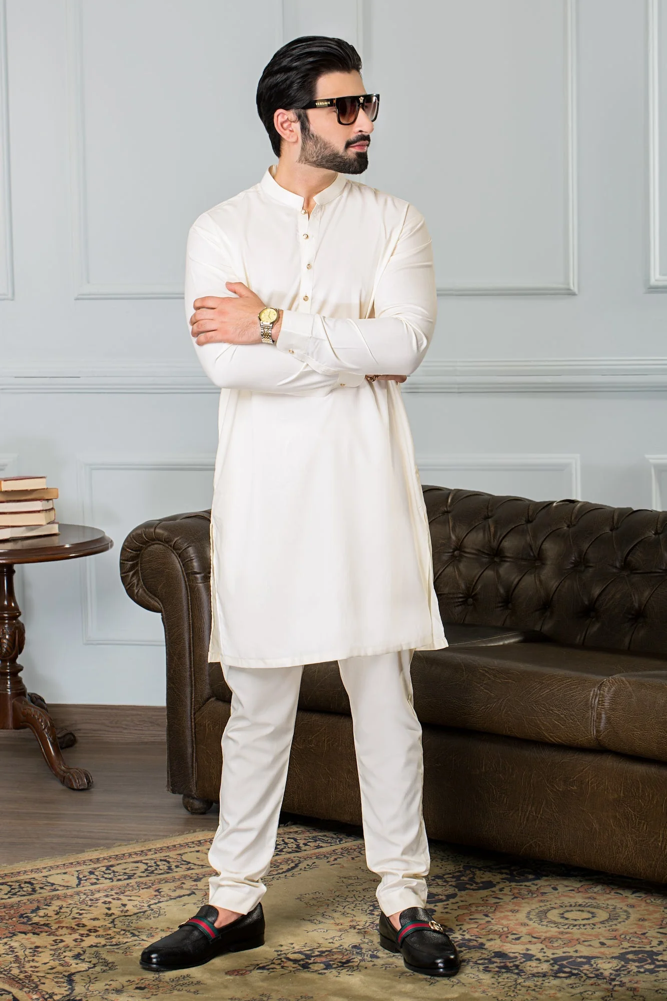 Festive Collection Stitched All Season Blended Ban Suit - Boski - Image 4