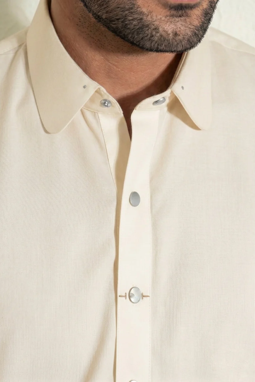 Gol gehra wide french collar Shalwar Kameez-Boski