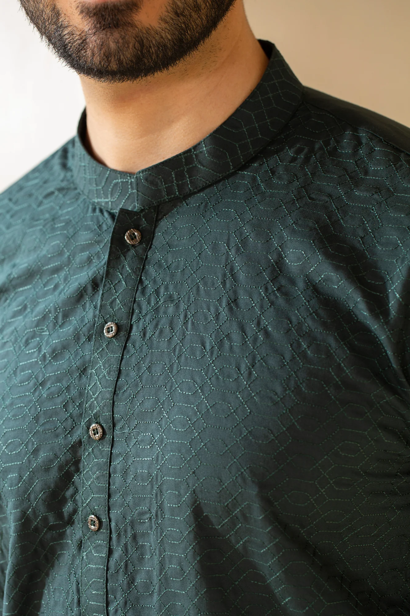 ROYAL CHIKANKARI EMBROIDERED SUIT - Seagreen - Image 3