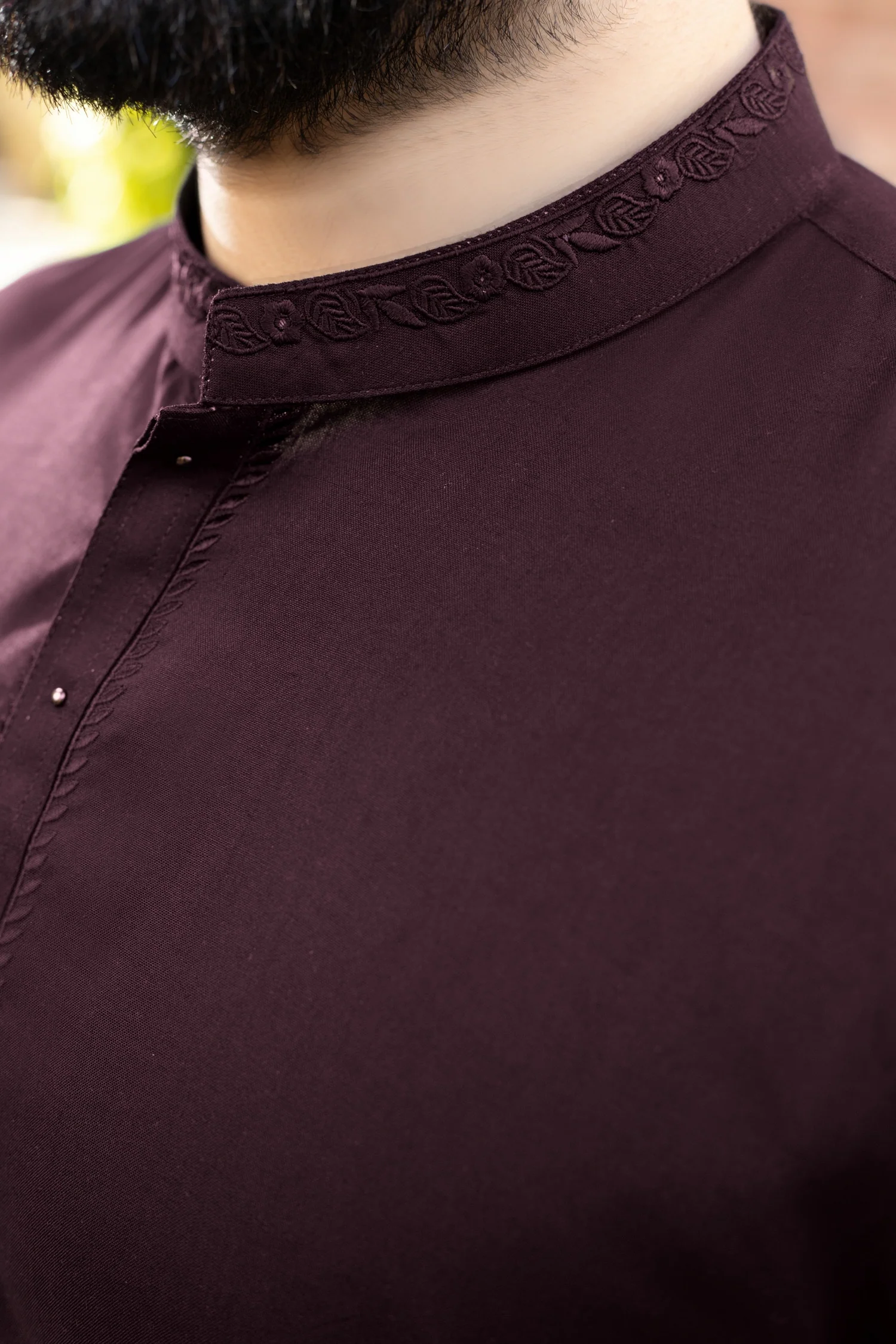 Royal Stitched Suit Collection in Dark Burgundy - Image 2