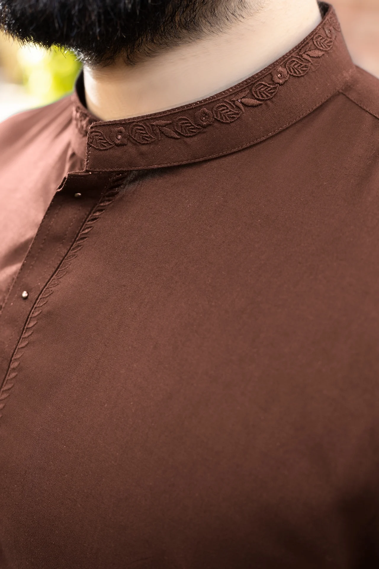 Royal Stitched Shalwar Kameez-Rust - Image 2