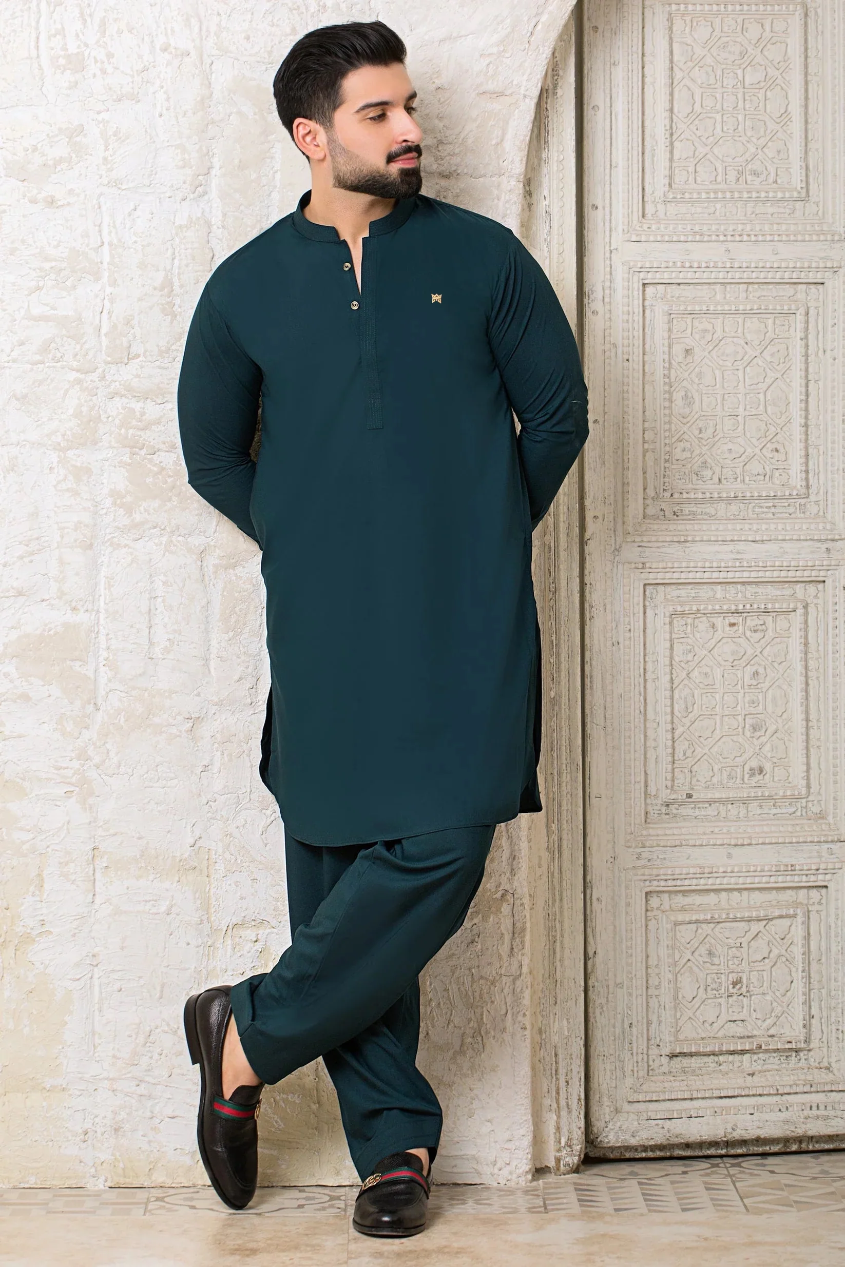 Nawab Gumpatti Stitched Suit - Seagreen (Limited Edition Color)