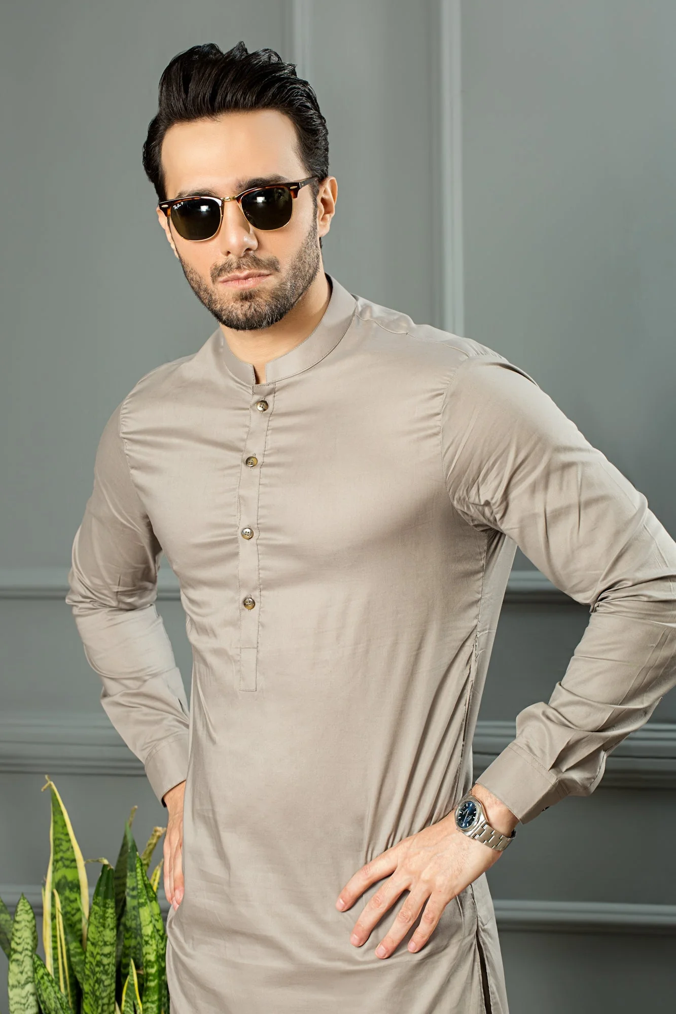 Stitched All Season Blended Ban Suit -  Rich Cream - Image 2
